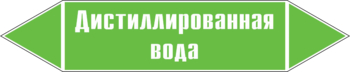 Маркировка трубопровода "дистиллированная вода" (пленка, 358х74 мм) - Маркировка трубопроводов - Маркировки трубопроводов "ВОДА" - Магазин охраны труда и техники безопасности stroiplakat.ru